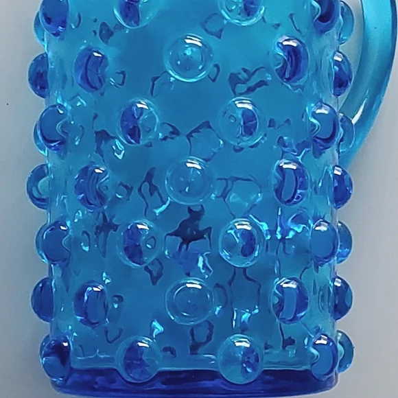 Vntg Blue Hobnail 5oz Pitcher - Picture 8 of 13